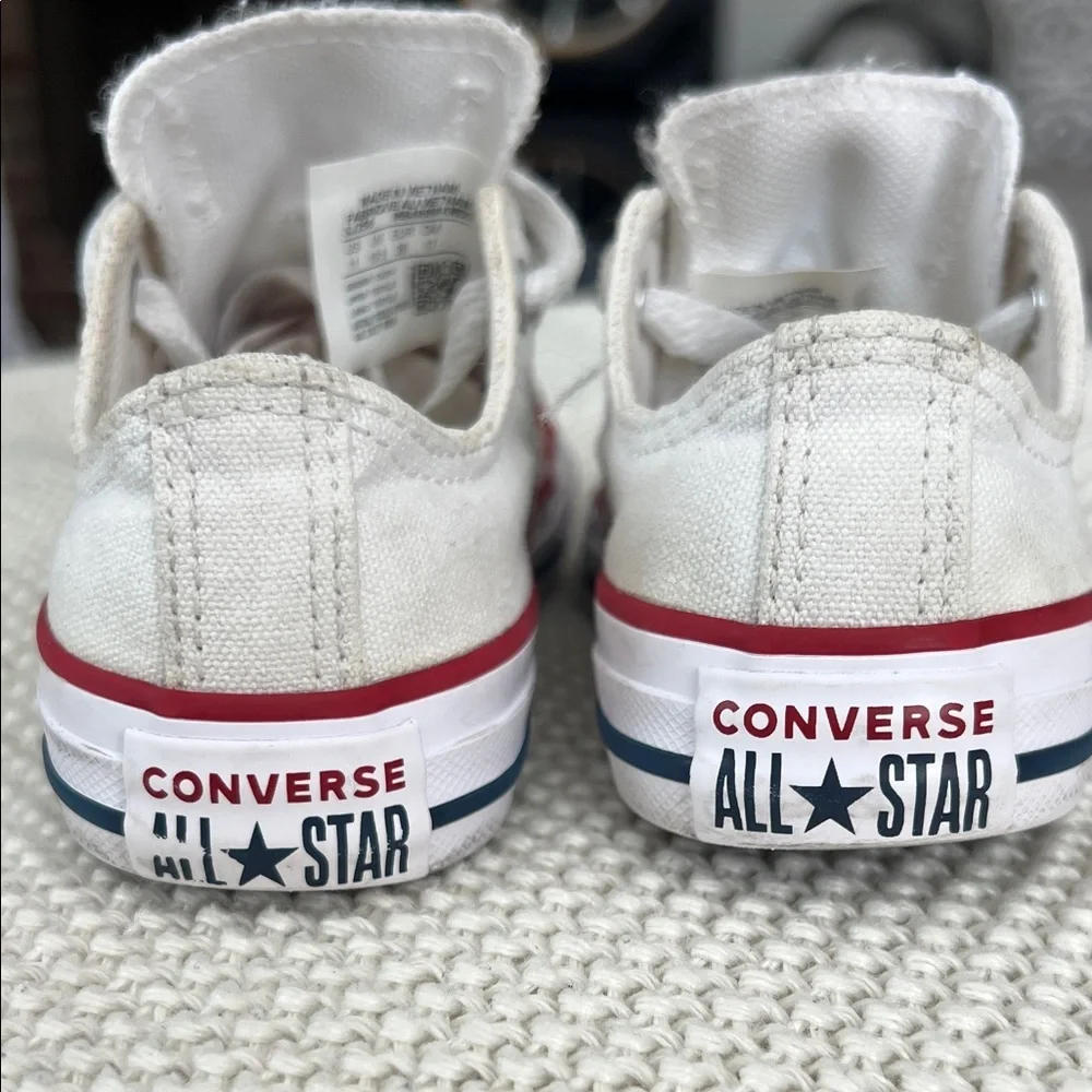 Converse Kids White and Red Sneakers